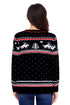 Sexy Black Christmas Reindeer Knit Sweater Winter Jumper